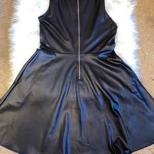 Leather skater dress (forever 21) 👗